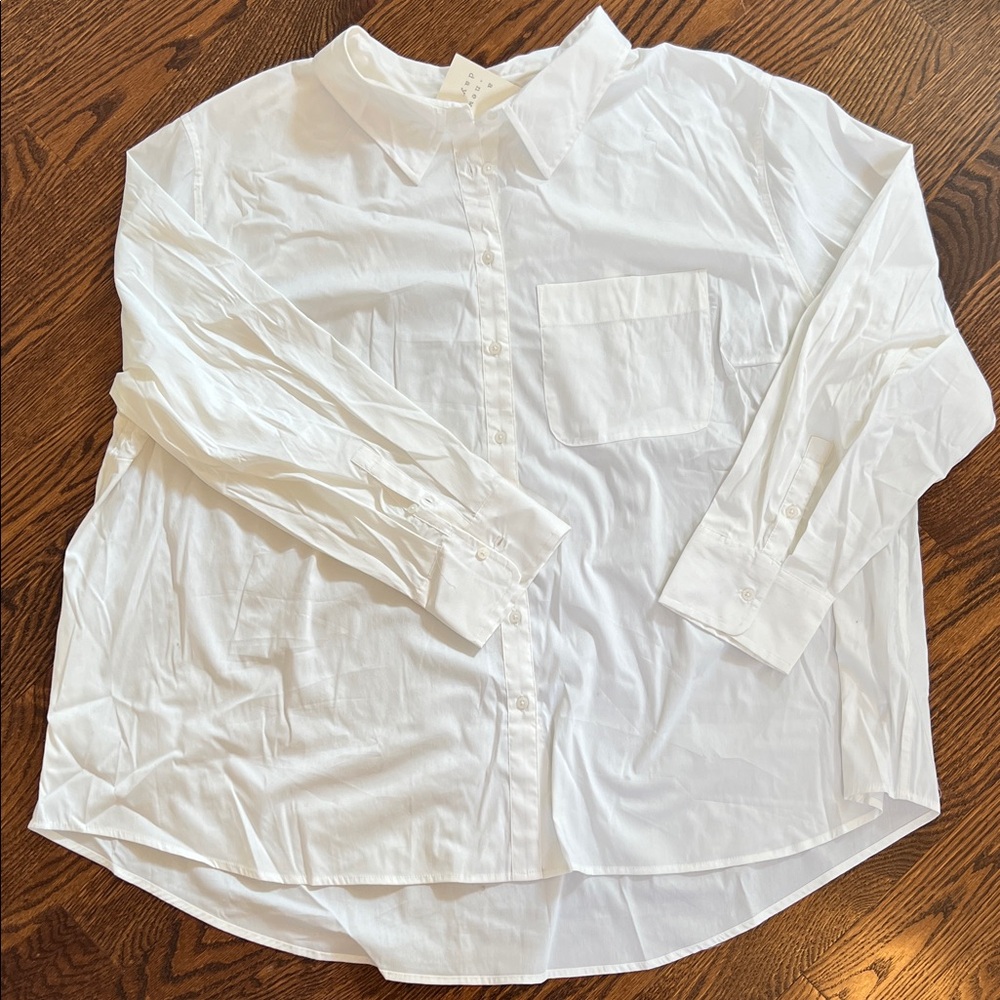 a new day Classic White Button Down Shirt